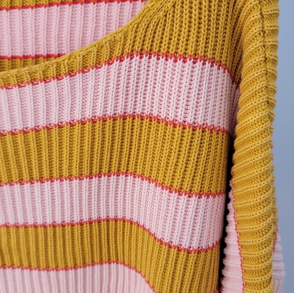 Free people relaxed, striped pullover oversized size L - Picture 6 of 13